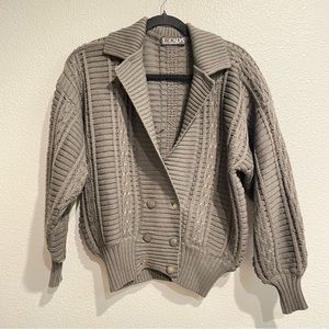 Vintage Escada Wool Knit Cardigan Size 38